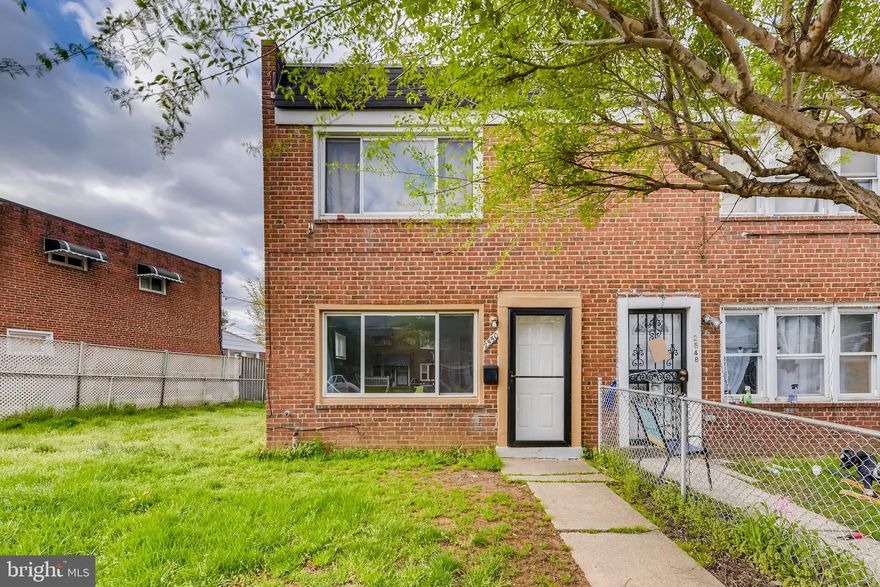 Welcome to 2550 Southdene Ave. This Beautiful Renovated 3 Bedroom 1 Bath End of Group  Row Home is move in ready. Spacious living room, Updated Kitchen & Bath.  Freshly Painted  throughout,  New Flooring,  New Roof,  Large yard & Parking in Rear as well as on Street Parking. Great for first time home buyer!