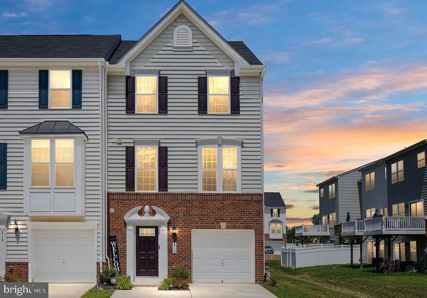 Gorgeous, three-level end unit townhome in Rappahannock Landing with all the bells and whistles! Spacious and open concept with three bedrooms, two full bathrooms and two half baths. Love to cook? Entertain and impress friends and family with the beautifully and meticulously upgraded gourmet kitchen, including an over-sized granite top island and gas range on which to perfect your cooking skills! If you prefer the outdoor lifestyle, you'll love the newly installed composite deck with wrap around view. No detail was overlooked when it comes to this property. Come check it out today!