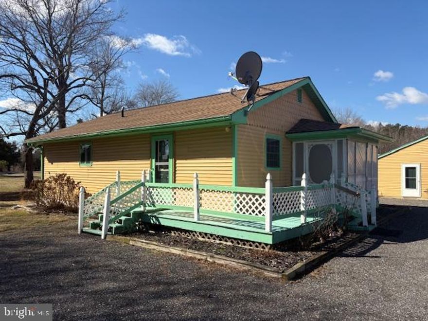 Cute bungalow minutes from Easton and Preston.  This nearly 2+/- acre parcel has a well maintained 1 bedroom house offers privacy.  Many outbuildings include a detached garage, workshop, green house and sheds.