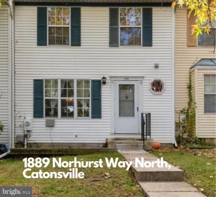 For rent in Catonsville- 3 bedrooms, 1 full and two half bath recently updated Townhouse. 

****OPEN HOUSE SATURDAY NOVEMBER 6 from 10:30am-12:00 PM. All prospective tenants are encouraged to stop by at this time to take a closer look.****

Featuring brand new granite counters, the eat-in kitchen also has stainless appliances and a granite topped breakfast bar. 

The large main level living room with wood burning fireplace opens to a massive deck. 

Three large bedrooms on the second floor, and a large custom tiled adjoining bath. 

Fully finished basement with a half bath and tons of storage space and an in-unit washer-dryer. 

Pets on a case by case basis and strictly at Landlord's discretion.

Don't wait to make an application! .See MLS docs for LL requirements. Minimum credit score 650. All prospective tenants must complete the online RentSpree application.