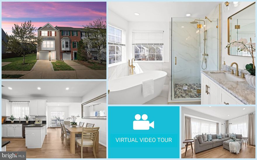 Welcome to this beautifully updated 3-level end-unit townhouse in the sought-after Sheffield Manor community. With thoughtful upgrades throughout and a spacious bump-out design, this townhouse offers the perfect blend of comfort, style, and everyday convenience. It features a bright, airy floor plan with expansive windows, recessed lighting, and stylish new flooring throughout.
The sun-filled living room is warm and inviting, featuring dramatic floor-to-ceiling windows on two sides, and elegant finishes such as crown molding and chair railing. The updated gourmet kitchen showcases pristine white cabinetry, granite countertops, gas cooking, a pantry, and new dishwasher, stove, and microwave (2023). Just off the kitchen, enjoy a versatile dining/breakfast area and a sunroom with access to the deck—perfect for everyday living and entertaining.
Upstairs, the spacious primary suite offers a vaulted ceiling, walk-in closet, ceiling fan, and abundant natural light from two large windows. The beautifully renovated en-suite bath (2023) features a dual-sink marble-top vanity with elegant gold-tone fixtures and a luxurious freestanding tub. Two additional bedrooms with large windows share a modern hallway bath renovated in 2023.
The walk-out lower level includes a cozy recreation room with a gas fireplace, a den ideal for a home office, and sliding glass doors leading to the backyard. Outdoor living is just as inviting with a large newly painted deck and a private patio—perfect for alfresco dining or relaxing in the sun.
Parking is convenient with a one-car garage featuring newly painted flooring, a private driveway, and ample visitor parking.
Recent Updates: HVAC (2025). New flooring and carpet (2023). Recessed lighting (2023). Fresh paint throughout (2023). New epoxy flooring in garage.
Residents of Sheffield Manor enjoy exceptional community amenities including an Olympic-size pool, clubhouse, playground, basketball, pickleball and tennis courts, scenic walking and biking trails, and a charming two-acre fishing pond. Ideally located just minutes from shopping, dining, and entertainment in Gainesville and Manassas, including Sudley Towne Plaza, Westgate Plaza, Virginia Gateway Town Center, Sky Zone Trampoline Park, Costco, and Jiffy Lube Live. Outdoor enthusiasts will appreciate proximity to Manassas National Battlefield Park and other nearby parks.
Commuters will love the convenience of being approximately 4 miles to Broad Run Train Station, with easy access to I-66, Route 29, Route 28, Prince William Parkway (Route 234), Sudley Manor Drive, and Linton Hall Road.