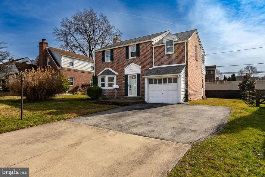 Welcome to 1557 Burmont Rd!  This 3 bedroom classic brick colonial in the desired Haverford Township has been well loved for the last several decades.  You could seamlessly move right in to this home and not need to do a thing or view this home as the incredible opportunity it is and make those desired lifestyle changes over time.  Enter the home into the large living room with a bay window and a formal dining room before heading into the eat-in kitchen.   All three bedrooms are a very good size and offer decent sized closets for a traditional colonial.  The gorgeous hardwoods on the second floor are freshly refinished and are characteristic of what is preserved throughout the rest of the home.  The laundry has been conveniently moved to the second floor which is a dream for all.  With the 6 year old roof, the fresh paint, hardwood floors throughout and a basement begging to be finished you can comfortably know that in Haverford Township regardless of how your want list may change you will always retain value here.  The wide driveway can easily accommodate parking for 4 cars and the attached garage will store all those yard toys you will want to break out in the open level back yard.  The ease of access to shopping, dinning, transportation, award winning schools , make this location a desired choice.  This lovely home is available immediately for you to enjoy!