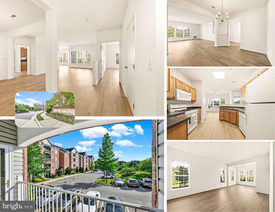 Step inside, take a breath, and feel that sense of ahh, this is it.  That’s the feeling you get the moment you walk into this beautifully refreshed 1600+ sqft condo in the sought-after Windsor at Perry Hall Farms community.

The sellers poured love and care into every update — the kind that makes a home feel new again. Gone are the dated carpets and wallpaper. In their place, you’ll find sleek luxury vinyl plank flooring, fresh neutral paint, and a bright, welcoming space that feels modern but still warm.

The spacious floor plan offers two bedrooms and two full baths, including a primary suite with dual vanities and a walk-in shower — a private retreat where mornings feel calm and evenings feel unhurried. The tall ceilings add an airy openness, while the kitchen with gas cooking invites you to linger a little longer over your morning coffee.

In this elevator building, there’s no need to worry about stairs (unless you want to use the stairs to walk up to this 2nd floor condo to get your steps in) — just easy, secure access and quiet neighbors who enjoy the carefree condo lifestyle. You’re surrounded by manicured grounds, walking paths, and mature trees, creating a park-like setting that changes beautifully with the seasons.

At The Windsor, life moves at a gentler pace. Neighbors wave when they pass, the walking trails are a spot for friendly conversation, and errands are a breeze with nearby shops, dining, and grocery stores all within minutes. When you’re ready to travel, just lock the door and go — your low-maintenance lifestyle has you covered.

And because practical matters matter, you can rest easy knowing the HVAC was replaced in 2020 and the water heater in 2014 — so you’re not starting from scratch, just from style.

9603-F Amberleigh Lane isn’t just a place to live — it’s a chance to simplify, refresh, and enjoy the next chapter surrounded by comfort and community.

What would you change? What would you keep? Bring your imagination and start creating your perfect condo today.***PARKING SPACE 158 (buyer to verify the space # conveys with the sale) on Dunton Terrace side of the building (rear).  Plenty of parking - the front of the building faces Amberleigh, the rear faces Dunton.  You can enter from either side.
