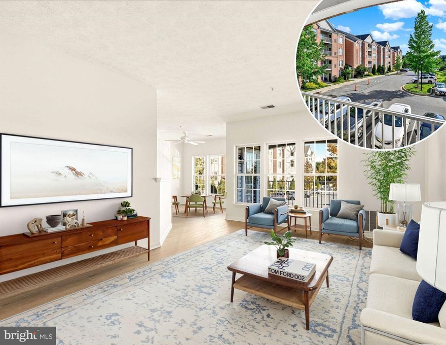 *NOW IS YOUR CHANCE TO MOVE IN BEFORE THE HOLIDAY***  Step inside, take a breath, and feel that sense of ahh, this is it.  That’s the feeling you get the moment you walk into this beautifully refreshed 1600+ sqft condo in the sought-after Windsor at Perry Hall Farms community.

The sellers poured love and care into every update — the kind that makes a home feel new again. Gone are the dated carpets and wallpaper. In their place, you’ll find sleek luxury vinyl plank flooring, fresh neutral paint, and a bright, welcoming space that feels modern but still warm.

The spacious floor plan offers two bedrooms and two full baths, including a primary suite with dual vanities and a walk-in shower — a private retreat where mornings feel calm and evenings feel unhurried. The tall ceilings add an airy openness, while the kitchen with gas cooking invites you to linger a little longer over your morning coffee.

In this elevator building, there’s no need to worry about stairs (unless you want to use the stairs to walk up to this 2nd floor condo to get your steps in) — just easy, secure access and quiet neighbors who enjoy the carefree condo lifestyle. You’re surrounded by manicured grounds, walking paths, and mature trees, creating a park-like setting that changes beautifully with the seasons.

At The Windsor, life moves at a gentler pace. Neighbors wave when they pass, the walking trails are a spot for friendly conversation, and errands are a breeze with nearby shops, dining, and grocery stores all within minutes. When you’re ready to travel, just lock the door and go — your low-maintenance lifestyle has you covered.

And because practical matters matter, you can rest easy knowing the HVAC was replaced in 2020 and the water heater in 2014 — so you’re not starting from scratch, just from style.

9603-F Amberleigh Lane isn’t just a place to live — it’s a chance to simplify, refresh, and enjoy the next chapter surrounded by comfort and community.

What would you change? What would you keep? Bring your imagination and start creating your perfect condo today.***PARKING SPACE 158 (buyer to verify the space # conveys with the sale) on Dunton Terrace side of the building (rear).  Plenty of parking - the front of the building faces Amberleigh, the rear faces Dunton.  You can enter from either side.