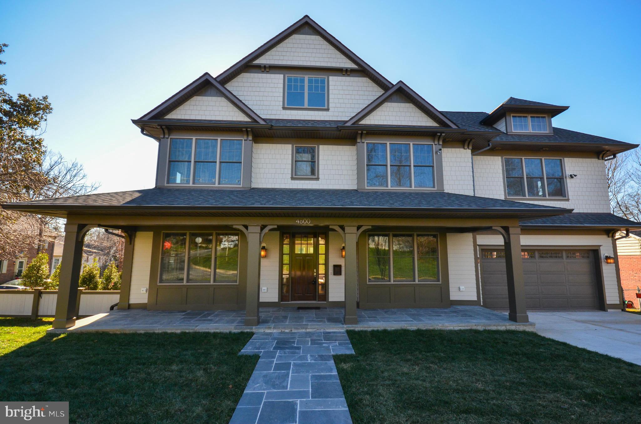 PRICE REDUCTION. NEW LUXURY HOME IN CC, 6500 SQFT & 4 LVLS OF FIN'D SPACE, GOURMET KIT W/ISLAND & BRKFT BAR,BEAUTIFUL FRONT PORCH, SUN RM/SCREN'D PORCH W/WOOD BURNING FP, OFFICE, 2ND FL FAM RM, MBR W/SITTING AREA, HWF ON MAIN & UPR LVL, LOFT W/FULL STE & SITTING RM, THEATRE & REC RMS IN WKOUT BSMT, EXCEPTIONAL QUALITY & FINISHES, IDEAL LOCATION, STEPS TO FRIENDSHIP HEIGHTS, BETHESDA, SHOPPING.