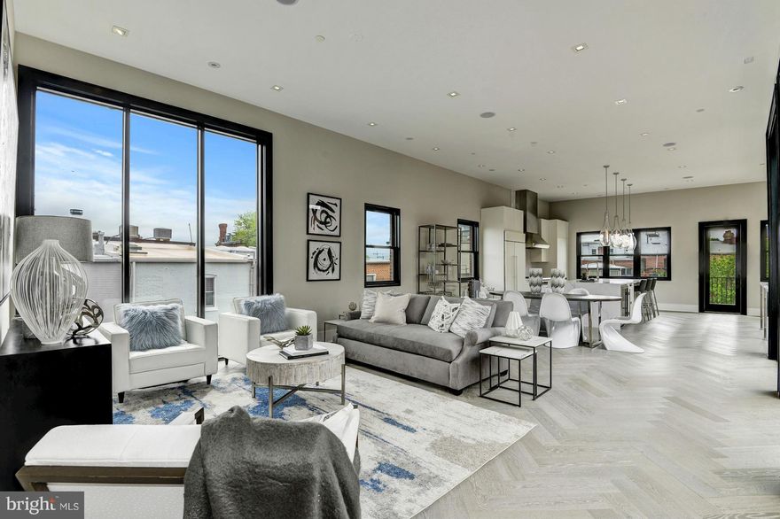 The Logan is DC s most exciting new development because it checks every box for what luxury home buyers want. Massive open spaces, elevator access, high ceilings, Snaidero kitchens, Waterworks bathrooms & bespoke custom finishes in a prime urban location. This showstopper s a 3 BR + Fam Rm, 3.5 bath PENTHOUSE with approx. 2599 sq ft + roof deck w/views & parking.