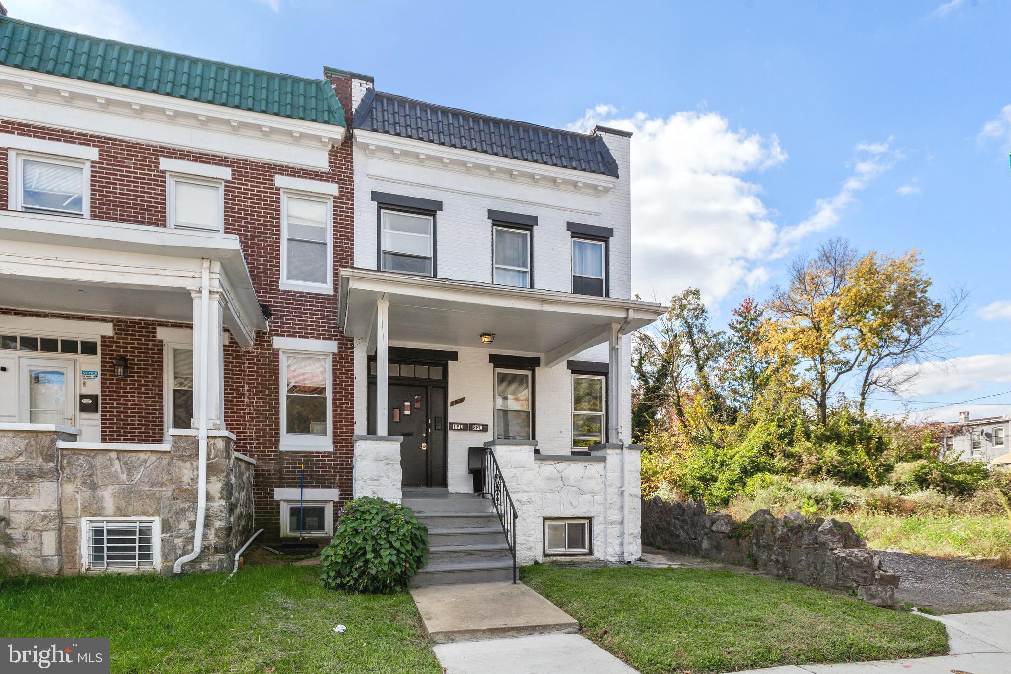 This duplex is conveniently located near shopping and major transportation routes. It features central air and heat, along with a fenced backyard for added privacy and outdoor enjoyment. Unique opportunity to own a recently renovated duplex in the 21215 community. The upstairs apartment unit has been fully renovated and it features a brand-new kitchen with stainless steel appliances, 42 inch cabinetry and granite counters tops, the bathroom has been renovated with a new vanity, custom shower tiling and new fixtures, and the flooring has been updated also. The first floor unit is currently rented at $875 month and the upstairs previously rented for $1200. With the upstairs being vacant, the new owner has the ability to own a multifamily home by only putting down 3.5 % when using a FHA loan!
