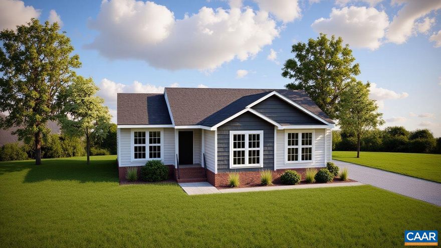 To Be Built in Louisa located 10 minutes to 64 and 250. STILL TIME TO MAKE SELECTIONS! This one level ranch home, sited on 3.73 acres, offers an open floor plan with laminate flooring, upgraded kitchen with Tier 2 kitchen cabinets, 36" wall cabinets with crown molding, stainless appliances, granite countertops, 2x8 island with overhang, extra LED lights in the great room, french doors leading to the 12x12 rear deck, primary bedroom with ceiling fan, primary bath with double bowl vanity and 5' shower, adult height toilets, LED lights in the 2 additional bedrooms, convenient laundry and pull down attic for storage. Craftsman style front door and shutters and black gutters for added curb appeal. Late spring completion. Ask how you can receive $7,500 in Seller Paid Closing Costs.  Photos are of a similar Leesburg model.,Granite Counter,Wood Cabinets