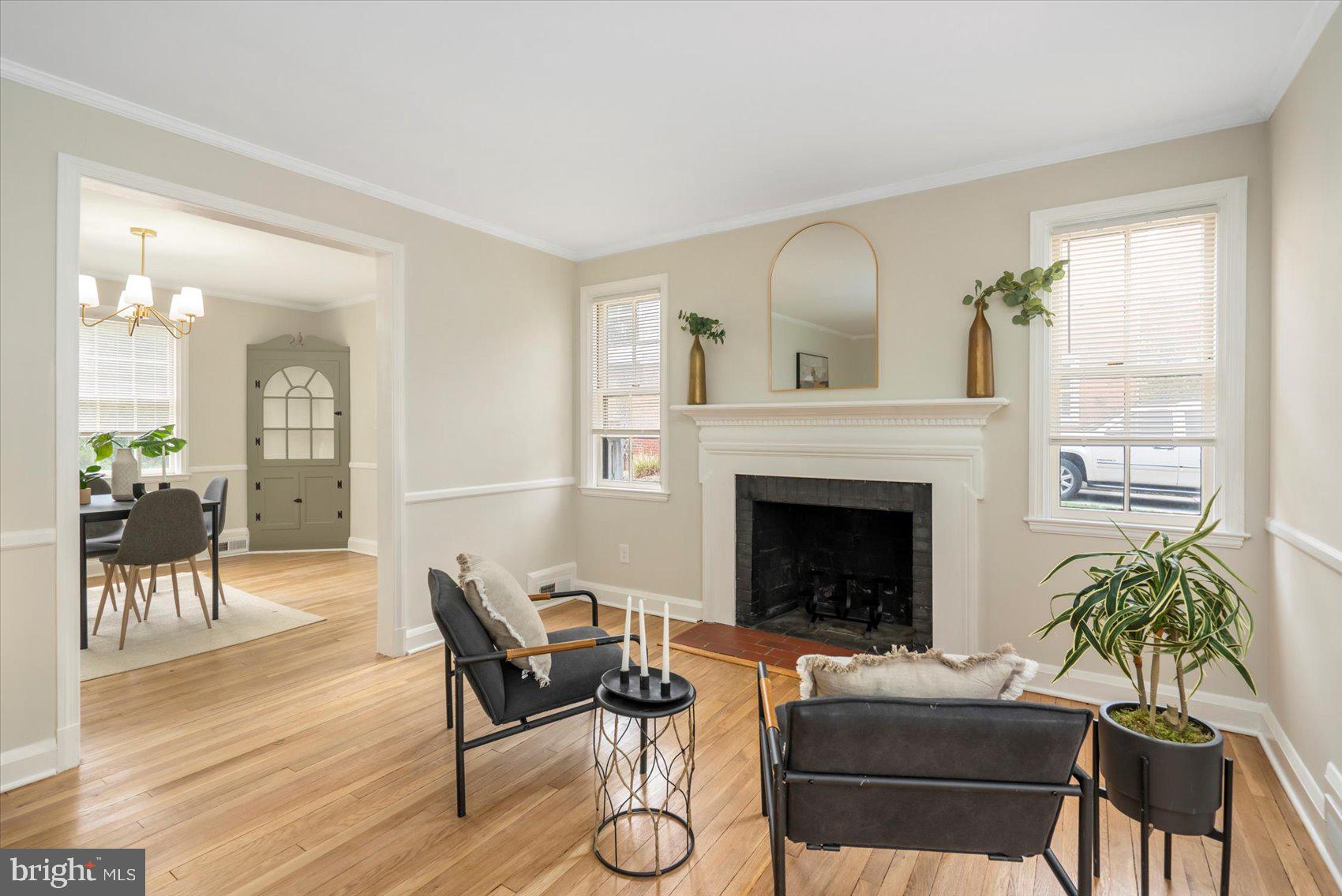 517 Worcester Road is a beautifully updated Colonial, blending modern convenience with timeless charm and elegance. Nestled in the heart of Wiltondale—one of Towson’s most desirable neighborhoods—this all-brick home offers over 2,500 square feet of finished living space, featuring 3 bedrooms and 3 full bathrooms. Original hardwood floors with a light and bright finish run throughout, adding warmth and character. The grand entry foyer opens to a spacious living room, where a cozy wood-burning fireplace creates the perfect spot for relaxing evenings. The eat-in kitchen has been thoughtfully renovated with modern finishes, providing ample space for culinary creations. Each bathroom has been tastefully updated, merging style with functionality. The finished basement offers versatile additional living space, ideal for a family room, home office, or guest suite. Outside, the flat, fully fenced backyard is a private oasis, ideal for outdoor entertaining or play. Off-street parking adds to the convenience of this exceptional property, combining classic sophistication with contemporary style.