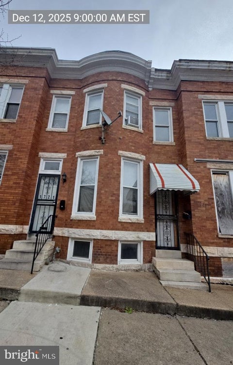 Townhouse For Sale - 1719 N Payson Street<br/> BALTIMORE, MD 21217