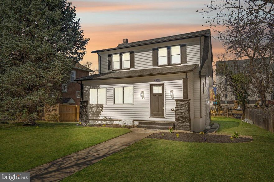 Welcome to 4508 Arabia Ave! This FULLY renovated single-family colonial beauty boasts a total of 4 spacious bedrooms, 3 full baths, and 1 half bath! All levels are completely finished, huge yard & a beautiful deck in the back! Appointed minutes from shops, restaurants, and walking trails! The main level features 1 half bath for guests, an office space, a living space, and a huge kitchen w/an 8 ft island. Elegant finishes with new gleaming floors throughout. You'll love the open-concept family room & gourmet quartz kitchen combo that pours out onto an oversized yard perfect for entertaining! The 2nd level features 3 primary bedrooms, 2 full bathrooms, and tons of closet space! The lower level is completely finished with a bonus bedroom and full bathroom. All brand new Roof & Windows. This 2,502sq ft Gem is a must-see!!