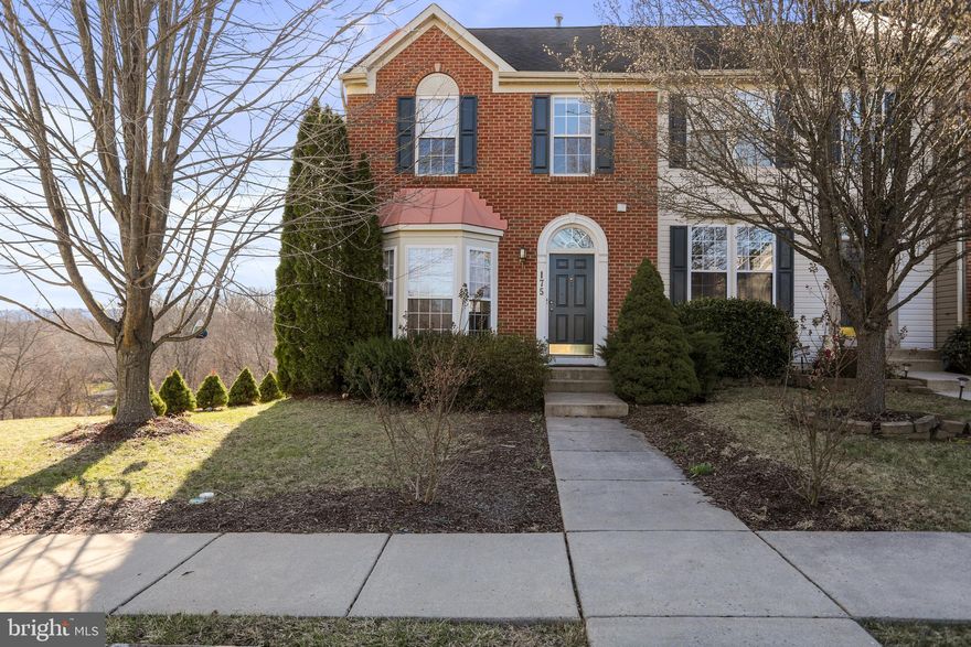 Gorgeous Brick front end unit town home! Mature landscaping with a beautiful view and large private backyard. This home has lots of natural light, upgraded kitchen appliances, primary bedroom suite w/ bamboo flooring. Newer AC unit, water softener/filtration system, and  furnace. Plenty of parking! Close to all major commute routes, Marc Train, shopping and more. Offered at $345,000. Love where you live!