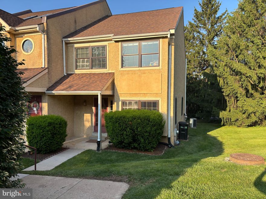 Beautiful and sunny end unit 3 bedroom 2 and a half bath townhome in the highly desirable Exton Station community.  One of the closest homes to the community pool, clubhouse and amenities.  Luxury vinyl plank (LVP) flooring throughout with ceramic tile in foyer and kitchen area and carpet in the fully finished basement.  Wainscoting and stone fireplace (wood burning) in the living area with lots of recessed lighting and slider doors opening to an oversized deck with private tree lined view with gate and steps to back yard.  First floor powder room.   Eat in kitchen with breakfast area and lots of windows (and a window seat), stainless steel appliances, quartz countertops, and custom backsplash.  Upstairs you will find 3 bedrooms, all with ceiling fans with lights, and 2 full bathrooms. Main bathroom has double vanity sink, updated lighting, and floor to ceiling tile in the shower.  Convenient second floor laundry with full size washer and dryer.  Finished lower level adds approx 500 sq ft of additional living space and has lots of closets for storage and recessed lighting.  Premium lot with low taxes and low HOA fees. Exton Station community features a clubhouse, outdoor pool, basketball/tennis courts, walking trails and playgrounds. Located in the award winning West Chester Area School District and convenient to Route 30, Exton train station, restaurants and shopping. ALL FURNISHINGS AND HOME CONTENTS ARE ALSO AVAILABLE FOR SALE WITH SEPARATE BILL OF SALE.