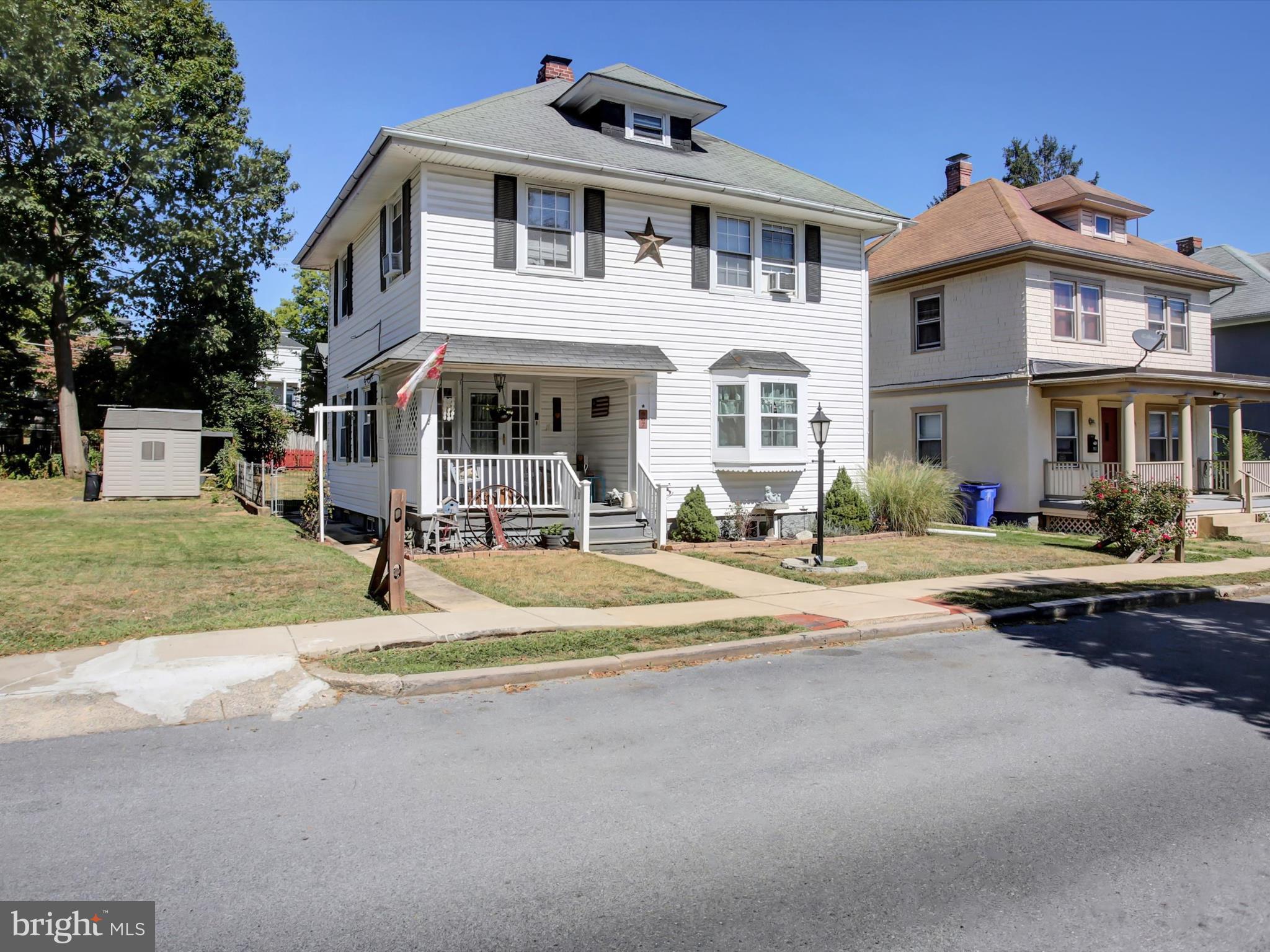 Welcome to this charming colonial tucked away in one of Hagerstown’s most sought-after neighborhoods! From the moment you step onto the spacious front porch (swing included!), you’ll feel right at home.
Inside, the layout just makes sense—an easy flow from the living room to the dining room, into the kitchen, plus a handy half bath on the main floor. Upstairs you’ll find three bedrooms, a full bath, and a bonus room that works beautifully as an office, hobby space, or even the fabulous walk-in closet it’s being used as now. There’s also a small sunroom that’s just enough for enjoying a little sunshine or quiet time with a book.
The attic is a hidden gem—so much potential if you’d like to finish it and add more living space. Outside, the yard is fully fenced, perfect for pets or play, and you’ll love the convenience of the detached one-car garage.
The home has been lovingly maintained with fresh paint, hardwood floors, and ceramic tile, and it’s ready for someone new to move in and love it just as much as the current owner has. Don’t miss your chance to make it yours!