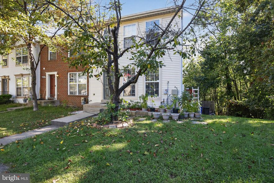Beautiful End-Unit Siding/brick  truly a move-in ready. The home also has ceiling fans, gas heat/cooking, ceramic tiled baths, and hardwood flooring throughout. . The main level includes a separate living and dining space a half bath and kitchen. The kitchen leads out to the oversized wood deck partially covered deck. The deck has added privacy and decorative lighting and a ceiling fan to enjoy the evening in style. The home backs to woods for ultimate privacy.  There is  leased solar panels, buyer will need to assume the transfer of the solar panel PPA agreement.