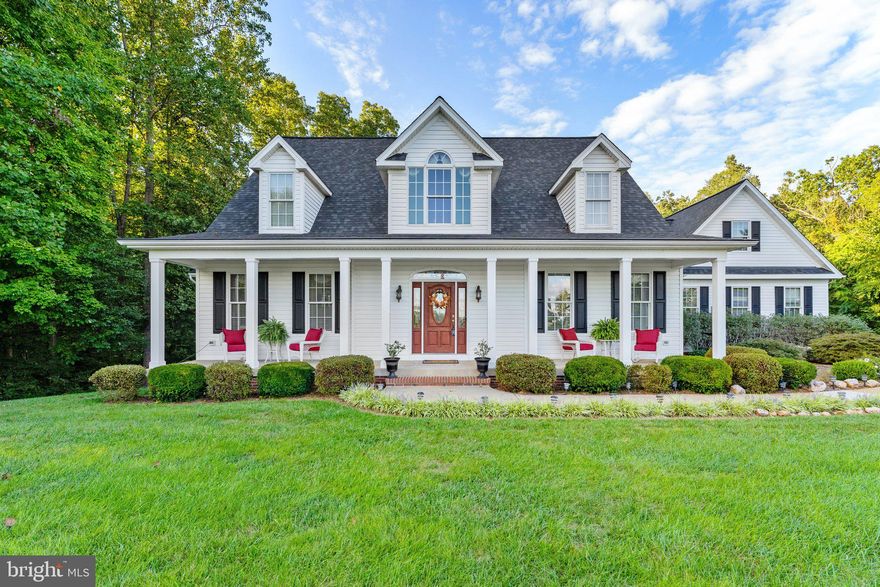 SIMPLY STUNNING, START WITH ME! The living is easy in this impressive, generously proportioned custom-built cape home built by Graystone Homes. Enjoy time on the large deck or screened-in deck overlooking the canopy of trees! This home and outdoor space are large enough for the biggest celebration or family gathering! The floor plan encompasses a main level primary bedroom with an attached ensuite, an additional main level bedroom, and a full bathroom as well as a formal dining room, and a two-story family room off the spacious kitchen. The kitchen has a large bar area plus table space for meals to be shared with guests, family, and friends! Enjoy cooking on the gas cooktop or baking in the double oven! The kitchen has Silestone countertops. The deck and screened-in decking area are right off the kitchen for easy access to grab what you need for outdoor cooking. Upstairs you will find two additional bedrooms that have their own attached private bathrooms. The main level bedroom could also be used as a home office. In the basement, you will find a fifth bedroom with full-size windows, a recreation room, a kitchenette with a full-size refrigerator, a wine cooler, an ice machine, and a sink. There is also a home gym and two sizeable storage areas! Welcome Home! The roof is brand new-May 2021! The driveway was just expanded and paved! The detached 3-car garage is 32x42. The attached 3-car garage is 24x38. There is a half bath in the detached garage for a quick clean-up before entering the home after working on cars or equipment! The septic is 5-bedroom septic!