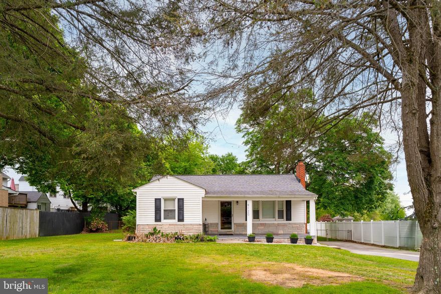 Small ranch on large lot has plenty of potential! Located in High Ridge on a flat 1/3 acre lot, this rancher has a true country vibe. Old charm from homes built in the 1950's with a partial stone front and a large covered porch, room for outdoor furniture. Long paved driveway has room for 4 cars. Fenced rear yard is nice and flat with plenty of room to consider future expansion. Inside features include living room, large country kitchen with newer stove & refrigerator, finished basement with laundry, rec room and full bath.  There is a fireplace that has not been used and conveys as is. Great location close to Howard County High Ridge Park with trails and Scotts Cove at Rocky Gorge Reservoir where you can kayak, canoe or fish with permit from WSSC.  Minutes to I95, Rt 29 and work centers like JHUAPL, NSA/Ft Meade, Columbia and BWI/business corridor. Halfway between Baltimore and Washington, Howard County Laurel has always been a popular community to be geographically convenient to the cities but still offer a country living atmosphere. High Ridge has a blended mix of old and new homes. New homes have been built surrounding the original homes and added more pocket neighborhoods with large colonials and luxury townhomes . Great opportunity to buy low and build on to the existing or improve the home as the values in the area will support equity growth.  The home is in good condition but still in need of repairs or general maintenance therefore the price is based on it's size and condition. Owner is selling As Is and will not consider making any repairs or improvements at this price. All offers due Monday with a decision to be made Tuesday. Rare opportunity. Don't miss out. Call your agent today for a private tour. Showings start Saturday May 11th.