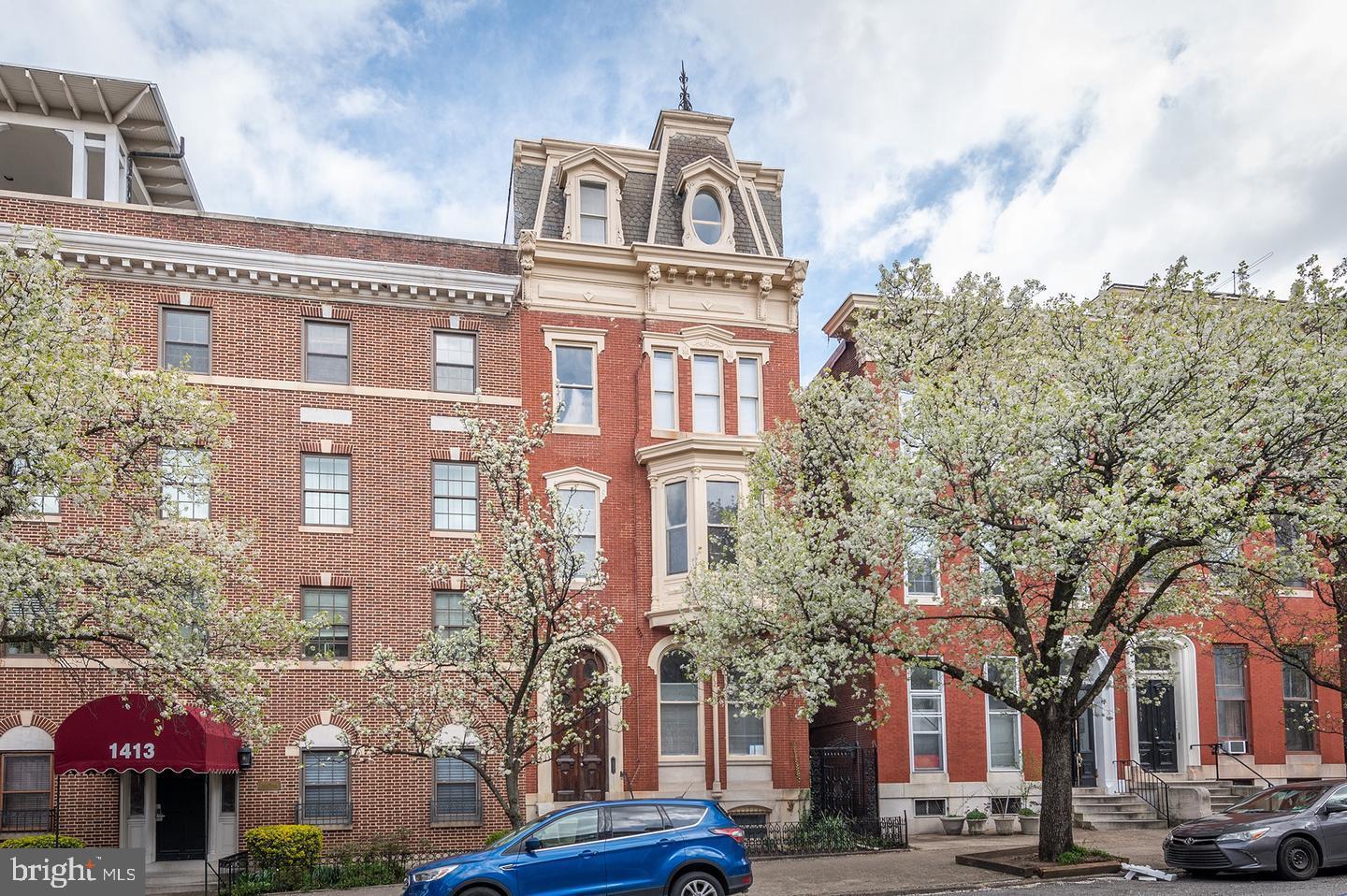 Beautiful 3 bed 2 full bath apartment renovated top to bottom in a historic mansion in Bolton Hill! High ceilings throughout, original trim/crown moulding, and beautifully refinished hardwood floors throughout. The entire kitchen and both bathrooms have just been remodeled from top to bottom. Huge living room with a ton of natural light, and each bedroom gets a lot of natural light as well. There is also a large private deck off of the living room just for this unit, perfect for your plants, your grill, or outdoor seating and entertainment. This apartment is nestled in the heart of Bolton Hill, conveniently located within walking distance of MICA. Close to I-83 and MLK for easy access in and out of the city via car. Within walking distance for Penn Station and a lightrail station for easy transport by rail. Cafe's, restaurants, and bars all within walking distance in the neighborhood!