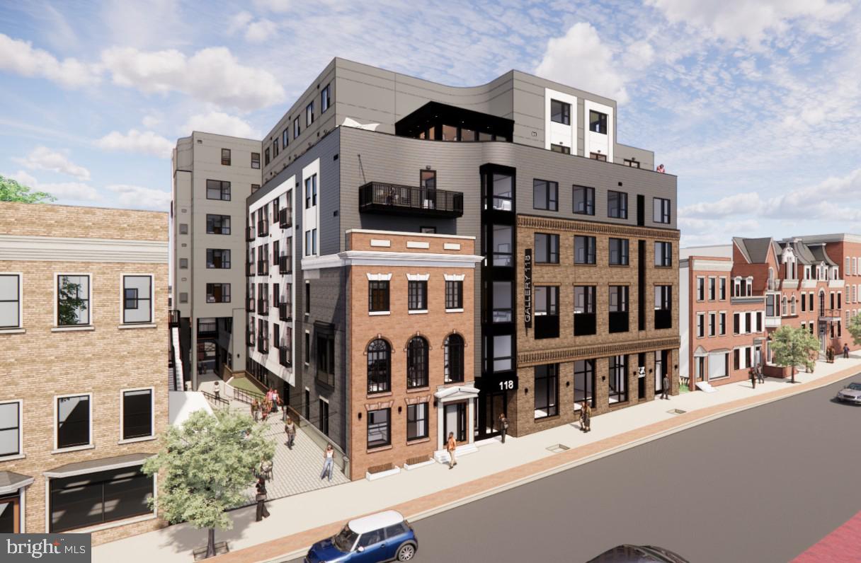 WELCOME TO GALLERY ROW'S ONLY *NEW* RETAIL SPACE! Step into one of Lancaster’s most vibrant neighborhoods with this brand new, first-generation retail space at Gallery 118, a stunning 7-story, 72-residence apartment building located in the heart of the Gallery Row arts district. This is your chance to establish your business in Lancaster City, surrounded by energy, culture, and a built-in customer base from on-site residents and steady foot traffic. Just steps from all that Downtown Lancaster has to offer: restaurants, shops, art galleries, Central Market, and more! 118 North Prince is neighboring to award-winning Passerine Restaurant, Nahual Maya Restaurant, Liz Hess Gallery, LSJ Studio, Red Raven Gallery & nearby to Issei Noodle & Hi-Fi Izakaya + so much more! During the popular, monthly "First Friday" and
Summertime "Music Fridays" events, your storefront is in center of all the action! This +/-2,203 sq ft (includes +/-757 sq ft of mezzanine) of Retail space has visibility to 14,500+ cars per day & features large glass storefronts on North Prince Street, modern finishes, and unbeatable exposure. The shell delivery includes an exposed ceiling, poured concrete floor, drywall-ready walls, one ADA restroom, sprinkler system, HVAC, 200-AMP electric, perimeter outlets, and a basic lighting package giving you the flexibility to design your space exactly how you want it. Located near convenient street parking on Water and Prince Streets, and directly across from the Prince Street Garage ($75/month), your customers and employees will love the accessibility. The developer would appreciate a tenant that fits well in the Gallery Row/Artist realm, but is open to other uses. Modified Gross Lease: $4,400/month ($23.97 PSF) Includes taxes, insurance, and CAM; tenant pays utilities. Delivery Expected: January 2026