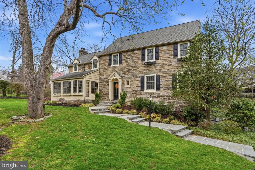 Showings will begin Friday, 4/10 at 10AM and be sure to watch the full motion video tour! Welcome to 401 Sabine Avenue—an exceptional Main Line residence that seamlessly blends classic charm, timeless elegance, and modern convenience. This beautifully maintained 5 bedroom and 3 full plus 2 half bath stone Colonial in the heart of Wynnewood offers 3,258 square feet of above-grade living space, plus a finished lower level adding about 500 additional square feet of living space.

The location is truly unparalleled. From just outside your front door, a short stroll brings you to Suburban Square with its fabulous shops and eateries, Whole Foods, the Wynnewood or Ardmore SEPTA stations, and Lower Merion High School (although this location can go to either LMHS OR Harriton HS). In the other direction, enjoy easy sidewalk access to the vibrant downtown of Narberth, known for its charming boutiques, excellent dining, lively community events, and the beloved Narberth playground.

A picturesque flagstone walkway leads to the welcoming foyer of this classic center hall Colonial, where gleaming hardwood floors, elegant millwork, two coat closets, and matching sets of French doors set the tone for the home’s timeless character.

To the left, the formal living room features rich woodwork, a wood-burning fireplace, and access to a private rear deck, as well as a delightful three-season flagstone solarium filled with natural light. To the right, the formal dining room is perfectly proportioned for entertaining and showcases substantial built-in cabinetry for both display and storage, along with large windows accented by classic wood shutters.

The updated kitchen is thoughtfully designed with newer cabinetry, granite countertops, a custom tile backsplash, built-in wine storage, stainless steel appliances, and a professional-grade range. 

In addition, this first floor boats a versatile and cozy den or home office with a wall of built-ins and direct access to the outdoor deck and yard. Completing this floor is a convenient powder room.

Upstairs, the second floor offers a lovely primary suite and a large attached bathroom with a separate tub and shower configuration. Adjacent to the bath is an additional bedroom ideal for a nursery, home office, or guest space. Two more well-appointed bedrooms share a Jack-and-Jill bathroom, completing this level. The third floor provides a private fifth bedroom, a full bath, and a wall of closets offering excellent additional storage.

The finished lower level expands the home’s living space and features an expansive recreation area with exposed stone walls, a powder room, and a full laundry room with built-in cabinetry. From here, enjoy direct access to the attached 1-2 car (depending on size) garage, complete with a brand new garage door and epoxy floor. 

Outside, the fully fenced yard offers privacy and mature landscaping, creating a safe and welcoming space for children, pets, or outdoor entertaining.

Lastly, you won’t have anything to worry about after you move in as the current owners have taken care of so many expensive upgrades. To name a few, they have already removed all of the knob and tube wiring, quite recently installed a BRAND new top of the line, high efficiency heater in January of 2026, installed a new hot water heater in 2025, installed one new zone of central AC also in 2025 and the other in 2021, installed a new garage door in April 2026, replaced all windows with top quality Andersen Windows in 2021, and they replaced the entire sewer line out to the street and installed a new driveway – both in 2018!

This classic Main Line home offers timeless architecture, generous living spaces, thoughtful upgrades and an unbeatable walk-to-everything location—truly an exceptional opportunity for its next owners.