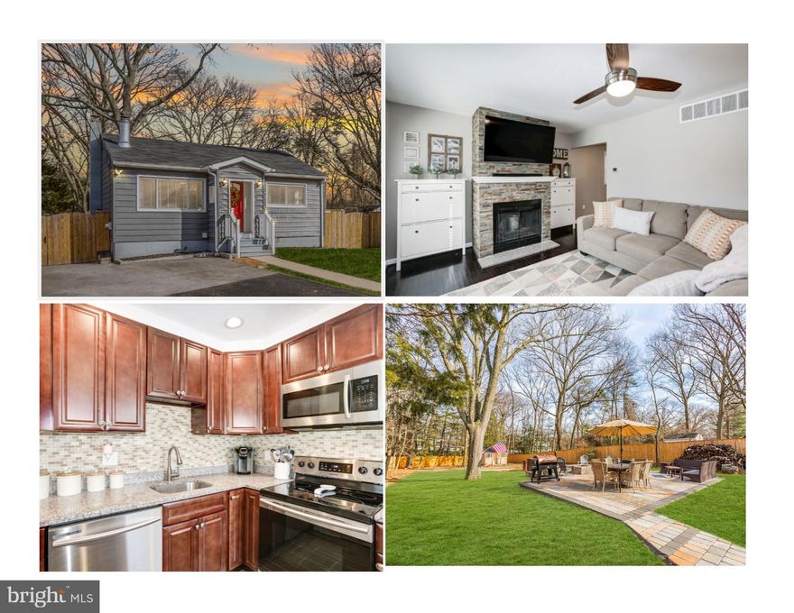 Beautiful completely updated home in Boulevard Park ready for you to move right in!  Much bigger than it appears from the outside,  three bedrooms, two full baths and a fully finished basement decorated Pottery barn chic!   Upgraded kitchen has granite countertops, stainless steel appliances and ceramic tile backsplash.  Both bathrooms tastefully updated with ceramic tile,  main level has hardwood flooring throughout and a cozy fireplace with beautiful stone surround.  Fully finished walkout basement includes a family room, third bedroom, second full bath and  utility/laundry room.  You will love the big private backyard with new wooden privacy fence, gorgeous paver patio, firepit and new shed with electricity!  Great location in water access community and Bodkin/Chesapeake school district! MUST SEE, THIS ONE HAS IT ALL!!