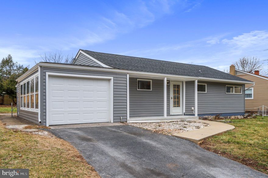 Welcome home to this charming, centrally located, ranch style home! 314 Lincoln Dr in Martinsburg, WV is the perfect home for those looking for their first home, starter family home or looking to downsize. Featuring 2 bedrooms, 2 full baths, open entryway, large laundry room, all the natural light you could want, a 1 car garage, and a fenced in back yard. Let's not forget the upgraded counters, beautiful, natural wood detailed front door, covered front porch, storage shed and a terrace perfect for backyard BBQ or firepit. This charming property is as close to a new build, as you can be. Newly renovated with a NEW roof, NEW HVAC, NEW LVP flooring throughout, NEW lighting and electrical wiring, NEW siding, NEW gutters, NEW kitchen appliances, and MORE! All of this with access to all the amenities Martinsburg has to offer and proximity to I-81, making this home perfect for commuters. Don't wait, schedule your showing today.