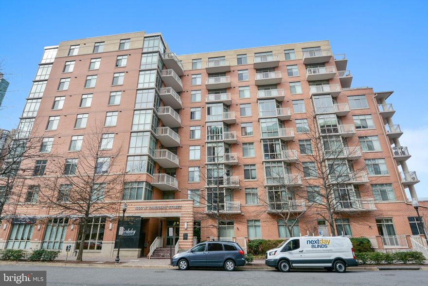 Stop the search, you have arrived!! Here's your opportunity to live at The Berkley - an upscale concierge condo community in the sought-after Ballston Square. You are just steps away from Ballston/Virginia Square Metros, and in the dynamic Ballston Quarter area with Shopping, Restaurants, Movies, Nightlife & Iceplex. There'll never be a dull moment here. Light-filled open concept condo on the 7th floor, with a fabulous view from the balcony.  Parking garage included.