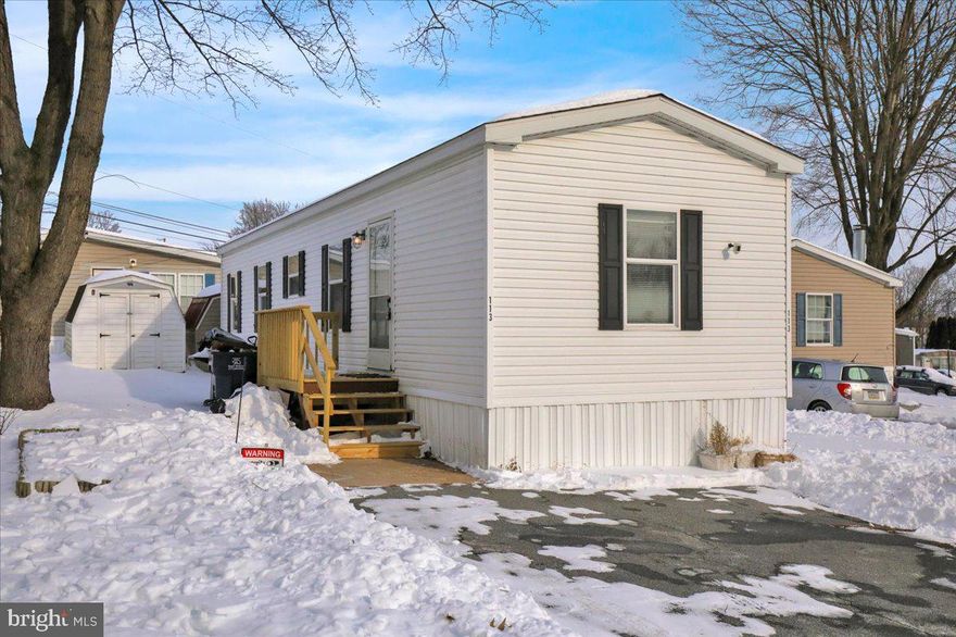Welcome to this beautifully updated 2-bedroom, 1-bath home located in the quiet and well-maintained Twin Brook Mobile Home Park in Lititz. This home features an open-concept layout with upgrades throughout, including new luxury vinyl plank flooring, new carpeting, and fresh paint in every room. The upgraded kitchen offers brand-new appliances and a new hood vent, making it both stylish and functional. Additional improvements include plumbing and electrical upgrades, providing peace of mind for the new owner.
Outside, you will have the convenience of two dedicated parking spaces  and a new front and back porch. A full list of upgrades is available in the documents—be sure to review it to see all this home has to offer.
Don’t miss this opportunity—schedule your showing today!
