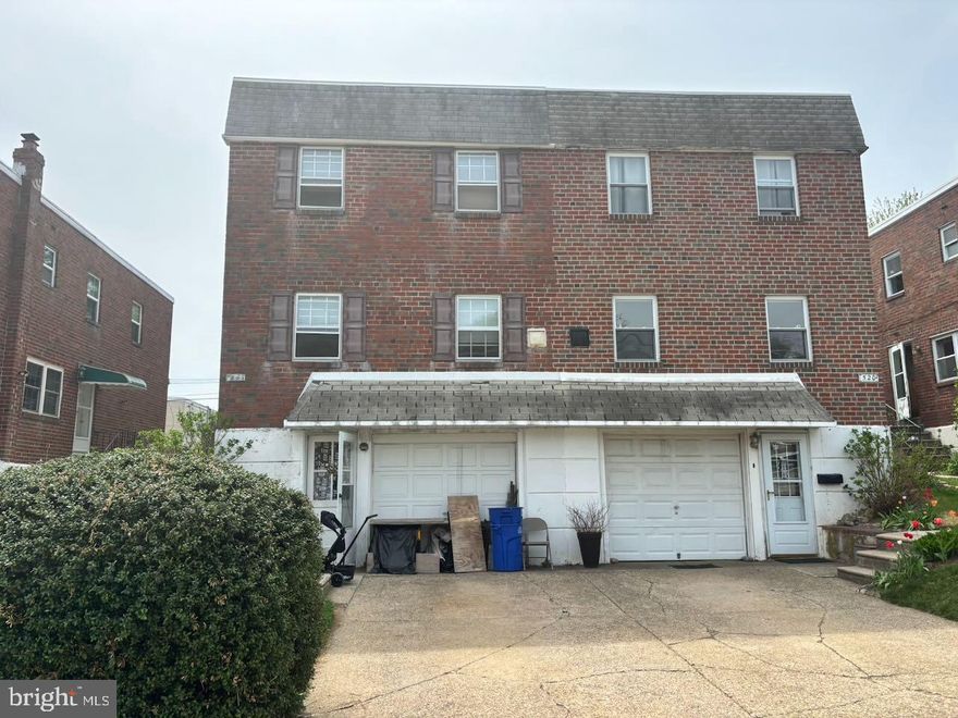 Great opportunity! This beautiful 3-bedroom, 2.5-bath brick twin home located in the desirable Somerton section of Philadelphia. The main level features a spacious living room, formal dining room, powder room, and a large eat-in kitchen—perfect for everyday living and entertaining.

Upstairs, you’ll find a primary suite with a private full bathroom, along with two additional bedrooms and a full hall bath. Hardwood floors run throughout the home, adding warmth and character.

The walk-out basement offers a generous family room with a bar and French doors leading to a private backyard—an ideal setup for hosting guests. This level also includes a cedar closet and a dedicated laundry room.

Additional highlights include central air, a fenced-in backyard with a patio, and the added privacy of no homes directly behind the property. Conveniently located near major transportation routes. Schedule your showing today!