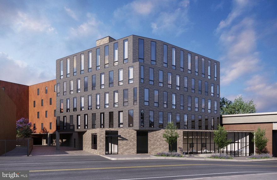 The Meadowline, a one-of-a-kind, new construction luxury apartment building, is currently accepting tenants! Situated in Philadelphia's Kingsessing neighborhood, The Meadowline has everything one could need inside and out. With 65-units over five floors, there are 1 BD/1 Bath, 2 BD/1 Bath, and 2 BD/2 Bath units available, with plenty of floor plans to choose from. The building features (2) elevators, a state-of-the-art fitness center with Peloton bikes, Latch keyless entry, bike storage, dedicated mailroom, and an artfully designed communal lounge with observation deck. Each unit has been tastefully designed throughout. Kitchens feature stainless steel GE Haier appliances, matte black cabinetry, Mitzi pendants, and pure white quartz countertops. CB2 kitchen hardware is accented by the Delta fixtures and the pure white quartz countertops are accented with beautiful Ann Sacks backsplash. Bathrooms feature Ann Sacks tile, floating vanities, mirrors with built-in lighting and Delta fixtures. Each bedroom is adorned with an artistic light fixture. The Meadowline also features an extensive Apiary designed outdoor experience with dog park, picnic areas, community garden plots, elevated landscaping and more! To enhance the overall design of the building, unique finishes have been selected such as Corten metal, and Vermont slate. With 24 hour surveillance, dedicated secure parking spaces, and a walk score of 84, do not miss your chance to move in! 1 BD units start at $1200/mo. 2 BD units start at $1650/mo. $50 application fee/applicant. Parking available on a first-come, first-serve basis. $45 flat water fee/mo. Photos of similar unit