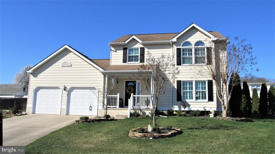 Pristine colonial nestled in lovely cul-de-sac!  This home features gleaming hardwood flooring and gorgeous molding and trim work throughout!  Lovely granite countertops showcased by beautifully crafted backsplash! Cozy family room offers wood burning fireplace which can be enjoyed from the kitchen and breakfast nook as well! Finished basement for added living space!  Destress at the end of the day in the beautifully landscaped back garden! Stunning custom plantation shutters are icing on the cake!