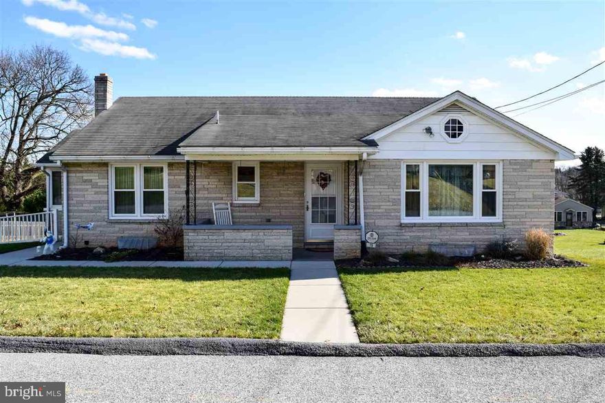 Gorgeous, impeccably maintained & updated rancher in the heart of New Freedom has it all! Gleaming hardwood floors, elegant modern kitchen, newer windows & HVAC, comfy sun room off the kitchen & more! Finished bonus room in basement has private entrance & could be home office or possible 3rd bedroom. Lots of storage or potential for additional basement areas to be finished. Walk to dining, park, Steam Into History train & Rail Trail! Must see!