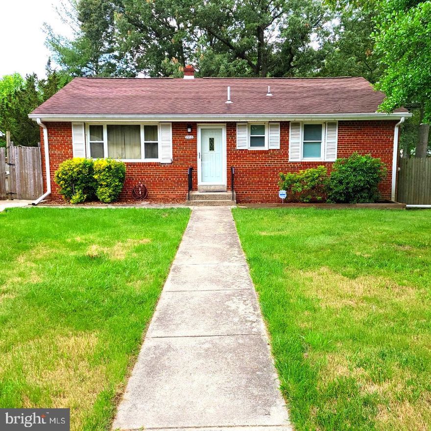 CONTRACT DEADLINE 9/17/2021  6pm!!!This lovely recently updated 4 bed 2 full bath  Ranch/Rambler has hardwood flooring throughout ,42 inch custom kitchen cabinets, soft close drawers, pull out shelves and over 1/2 acre backyard with deck and shed,  which can be used as an office or yoga studio.  Home features dining off kitchen, fully finished basement and more.  Tucked away in a quiet  cul-de-sac community this home is conveniently located near shopping and major thoroughfares leading to Washington DC, Virginia and the beltway. This is an opportunity to move right in with no renovations to be done.  Don't let this one pass you by! PLEASE  WEAR MASKS AND REMOVE YOUR SHOES OR WEAR SHOE COVERINGS WHILE VIEWING THIS PROPERTY. Thank you.