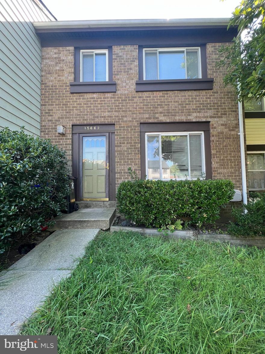 Three level brick-front town house in quiet cul-de-sac with spacious 3 bedrooms & 2 bathrooms upstairs, another bedroom and full bath in the basement. Backs to picturesque view of trees & open space. Fully finished, walk-out basement with extra large storage/utility room. 2 parking spaces. Condo Asso not FHA approved.
 Seconds from Rt 198 & I-95.