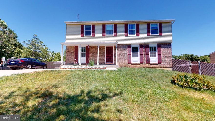 SOLD!! Beautiful  Front brick & siding  SFH with 3 levels, 4 Bedrooms & 2.5 Bathrooms, Great corner lot, fabulous location to National Harbor & 495! Walk-out Basement, it is unfinished so you can create your ideal basement, good for storage or children's playroom. Large backyard, seller built shed, plenty of room for a patio. The 4 Bedrooms are all upstairs, Master Bedroom has Master Bathroom with Walk-in Closet.  Home has a large front porch for relaxing and enjoying the summer evenings.  Great home for entertaining your guests and plenty of parking.  Please check out the virtual tour online. Thank you.