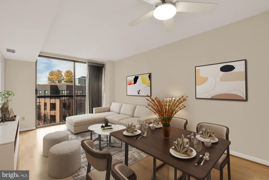 Experience modern living in the heart of Bethesda at 4808 Moorland Ln Unit 614! This beautifully updated 1-bedroom, 1-bathroom condo is the perfect blend of style, comfort, and convenience. Inside, you’ll find a bright, airy space with fresh paint, modern flooring, and an open design that welcomes natural light. French doors lead to a peaceful bedroom retreat, full of warmth and charm.

The kitchen shines with updated countertops and flooring, offering a contemporary space to cook and entertain. The bathroom has been tastefully refreshed as well with a new vanity, mirror, and light fixtures, completing the home's polished look. With your own in-unit washer and dryer, everyday living is a breeze.

Enjoy the perks of an amenity-rich building with low fees and the added bonus of included parking. Nestled in an unbeatable location, you're just a short stroll to the Metro, downtown Bethesda, and a vibrant array of restaurants, shops, and entertainment. Whether you're commuting or enjoying a night out, everything is right at your doorstep.

Don't miss out on this move-in-ready gem! Your ideal Bethesda lifestyle awaits.