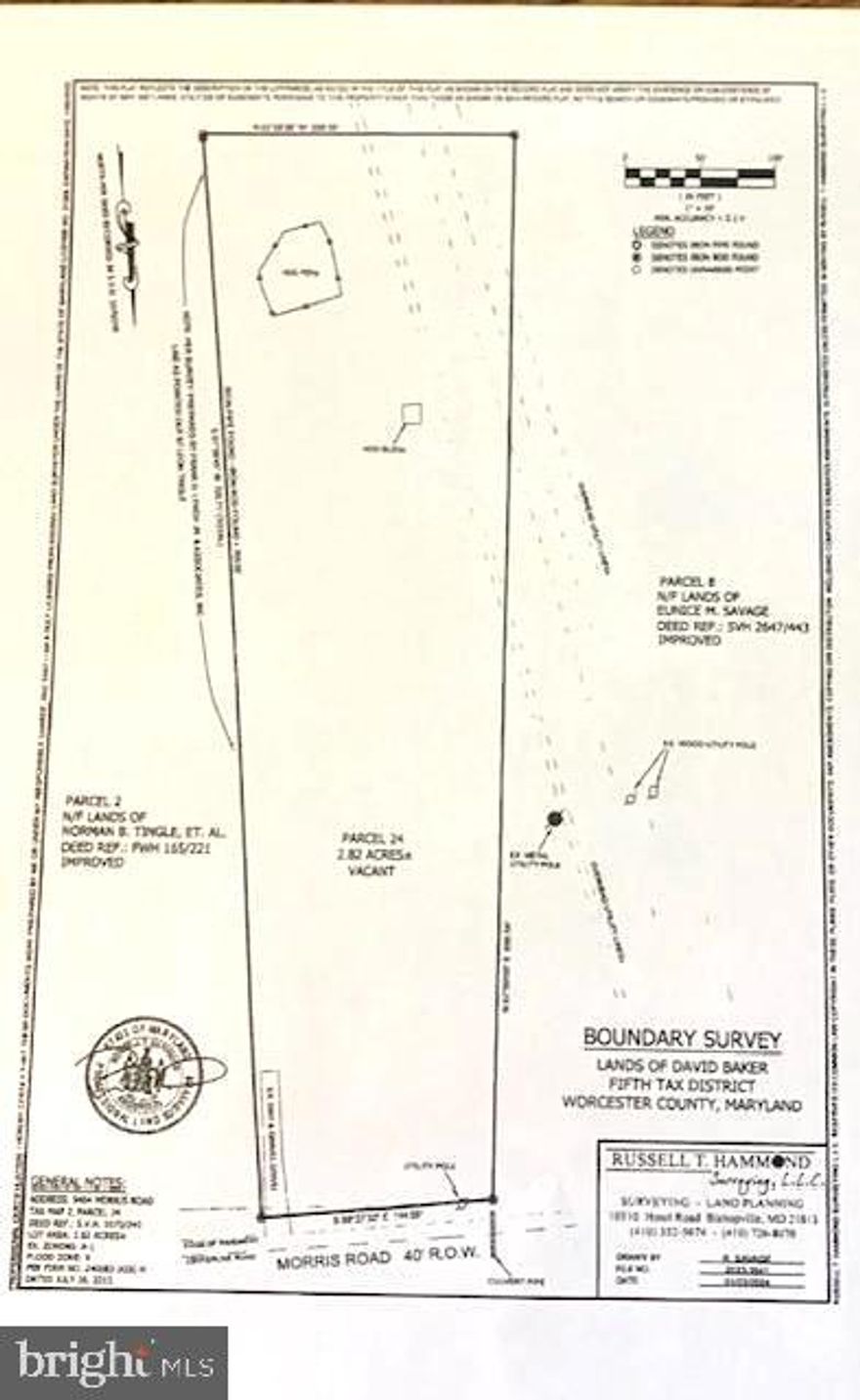 Cleared two and 3/4 acre lot not far off of 113.