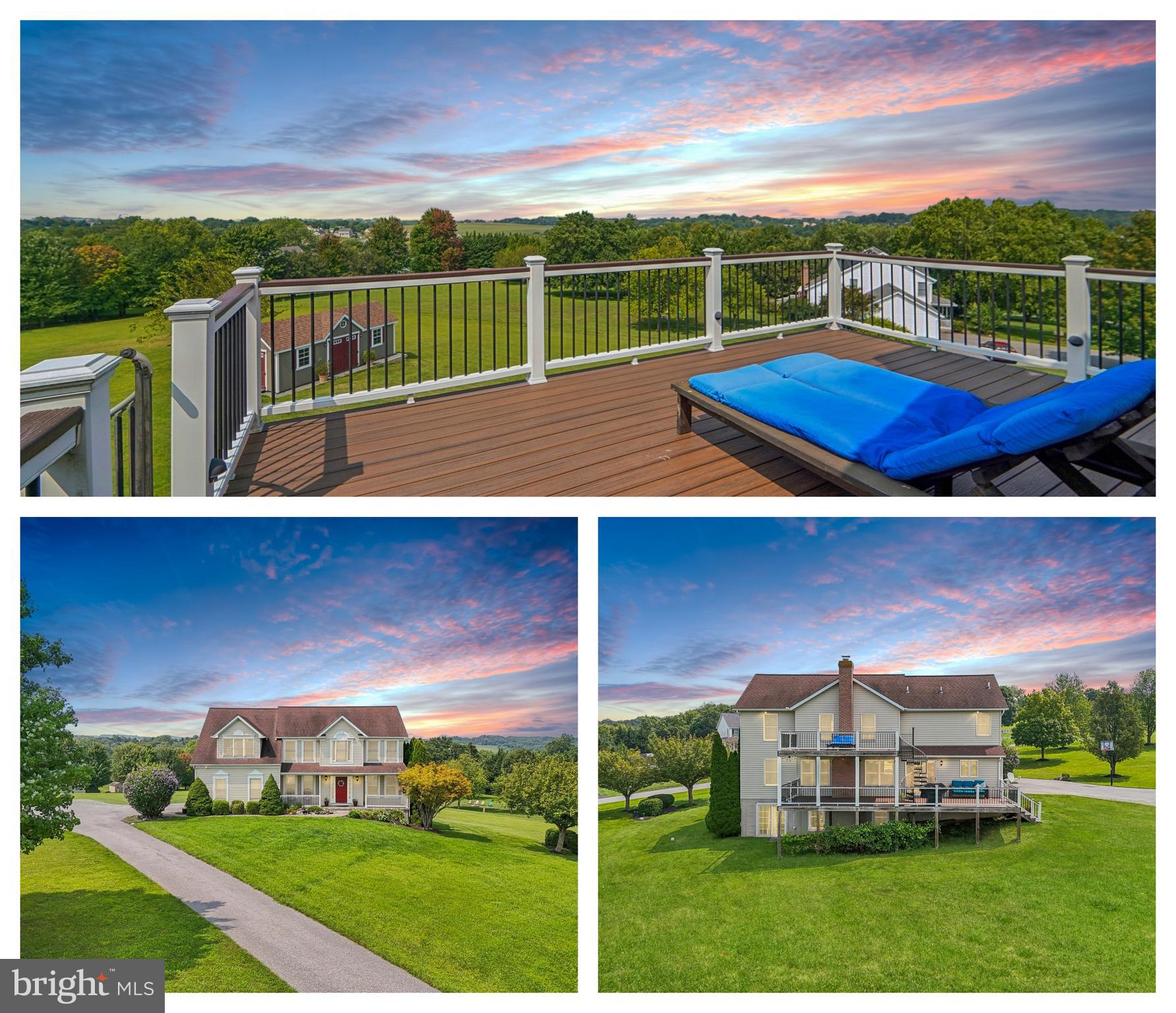 There is never a wrong time to buy the right home. Welcome to this beautiful 5-bedroom, 3.5-bath
colonial home nestled on a sprawling 1.7-acre lot offering breathtaking rural views in the
highly sought after neighborhood of Fairwind Estates. Step inside to discover a spacious floor plan with
seamless flow, enhancing the bright and airy feel of each room. The main level hosts a very large
family room with a wood burning fireplace, access to kitchen and rear deck with plenty of space to
entertain. A home office on the main level has numerous built-in shelves and cabinets for books and
office supplies. Facing the street is a wonderful separate dining area and a formal living room. An
expansive deck extends across the length of the home, as well as a second deck above with a spiral
staircase connecting the two, ideal for alfresco dining and gatherings, overlooking an expansive
backyard that includes breathtaking mountain and sunset views, a perfect retreat for relaxation and
entertainment.
The upper level includes a large primary suite with a large walk-in closet and updated primary
bathroom that is a sanctuary with a luxurious soaking tub, complemented by a separate shower, dual
vanity and a picturesque view through two windows. This level is finished with 4 additional bedrooms
and another updated full bathroom as well as a full sized washer and dryer.
The lower level is a perfect area for entertaining with a large theatre room, game room as well as an
additional full bathroom, and a huge storage area. The lower level have a convienent sliding door for
access to the backyard. Beyond the deck lies a large shed, offering endless possibilities for hobbies,
projects, or storage, The absence of a homeowners association (HOA) ensures freedom to personalize
and enjoy the property without restrictive guidelines. This picturesque property not only offers a
serene rural setting, but many updates with both comfort and potential in a prime location just
minutes from downtown Mt. Airy. This is truly a place to call home.