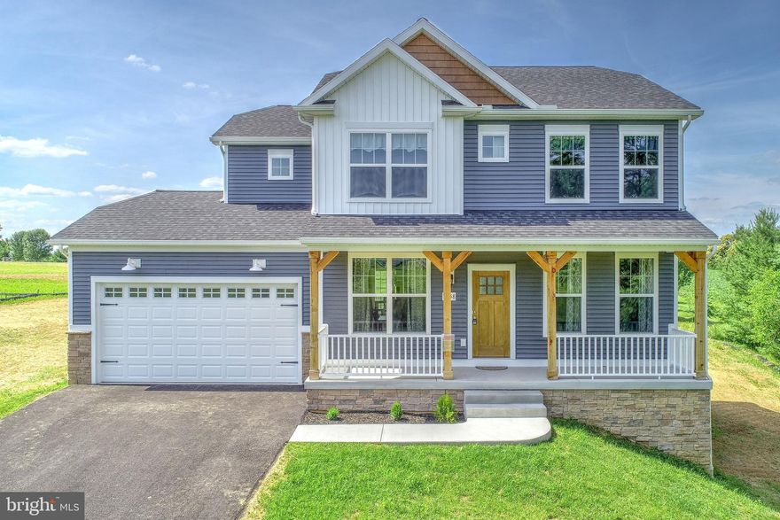 Live Different! BRAND NEW AND READY NOW! Country living with short commute to York, Maryland, Hanover. Minutes from the popular Rail Trail.  You will love the modern elegant feeling  from the time you step on the craftsman porch. Classic touches at every turn with  custom painted fireplace,  granite kitchen counters and chic white cabinets. Built in mudroom area and separate office bring practicality for your busy life. The  subway tile surrounded tub/ shower in master suite offer a true escape. Upstairs laundry, walk-in closets in every bedroom and double sinks in both bathrooms bring the  function and form. Storage galore offered in walkout basement. Large yard surrounded by mature trees for privacy. All this along a quiet country road spell HOME.