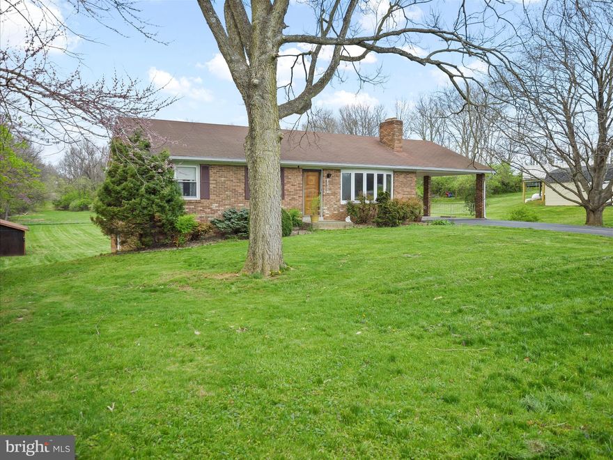 3 bedroom 2 full bath brick rancher with 1.23 acres.  The yard is flat and most of it is in the back, which makes it very usable.   Shed is included.  Great location-- convenient to I 70 and I 80.  Photos should be downloaded by Thursday.