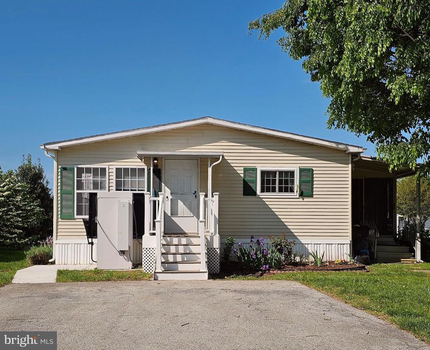 Step into a new chapter of carefree living in the vibrant Hyde Park/ Sun Community located in Easton, MD. This home with 2 generously sized bedrooms and 2 full baths offers spacious, open living/dining /kitchen, separate laundry room and lots of closets. There is a bright three-seasons room—complete with separate side access. The open-concept living, dining, and kitchen areas are perfect for entertaining, while a roomy detached shed adds valuable storage. Hyde Park offers amenities all included in the monthly ground rent: outdoor pool, clubhouse, shuffleboard courts, trash service, water/sewer, property taxes, snow removal on paved streets, and maintenance of common areas—all managed by an on-site office team. Located just minutes from historic downtown Easton via Route 50, you’ll have easy access to medical facilities, the YMCA, restaurants, shopping, and more—blending tranquility with convenience. This is an estate sale and is being sold "as is".  Don’t miss the opportunity to enjoy living in this active lifestyle community making new friends!