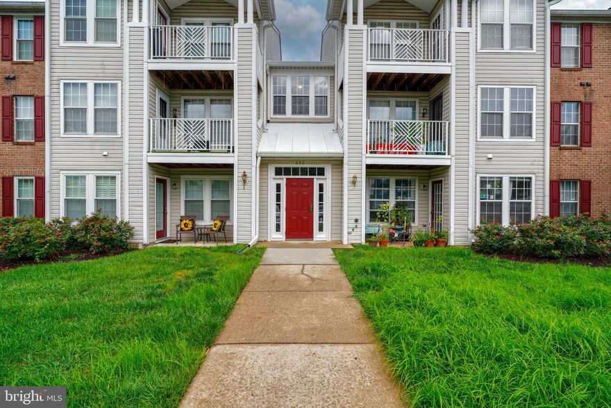 Come see this gorgeous condo in the sought after Piney Orchard community. This second floor, 2 bedroom, 2 bathroom unit has a spacious open floor plan with plenty of natural light throughout. Both bedrooms have their own private bathroom. Laminate flooring with carpet in one bedroom. The kitchen has granite countertops and opens up to the sunlit dining room, which leads to the balcony where you can relax with a pleasant view. In unit laundry is a plus. There are nearby walking and running trails along the water with a beautiful lake. Fantastic community amenities include a clubhouse, fitness center, indoor and outdoor pools, tot lot, walking paths and tennis courts. Great commuter location close to routes 32 and 97. Near Fort Meade, shopping and restaurants. This one won't last long!