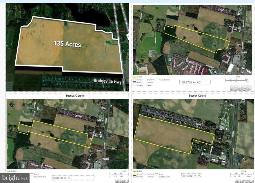 Parcels include in sale of property are 331-03.00-145.00, 01,02,03,04,05,06,07,08, 146.00, 148.00, 149.00 , 150.00, 185.00, 142.01 & 142.00 . Excellent investment opportunity! Approximately 380± acres available for sale in Seaford, DE, spread across 16 individual parcels. This expansive property offers significant potential for residential or mixed-use development. Conveniently located with access to local amenities, schools, and major roadways. Ideal for developers or investors looking to capitalize on the growing demand in Sussex County. Don't miss this rare chance to acquire a sizable tract of land in a prime location!