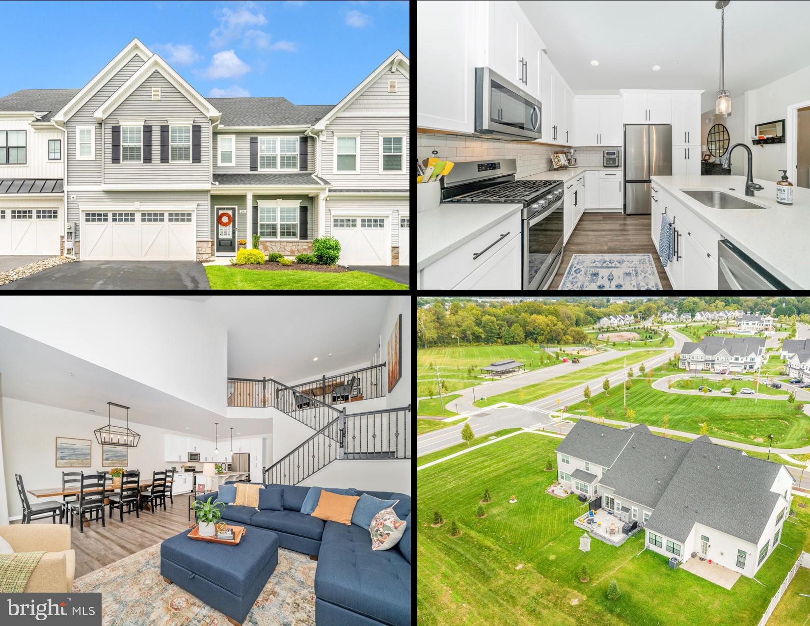 OPEN THURSDAY  4:00pm-6:00pm and SUNDAY 1:00pm-3:00pm  Better than a model home, this stunning Caspian model (Correct Square footage is 2,458 above-grade) is immaculate and offers more than $130k worth of upgrades including a 4 foot extension, custom plantation window shutters on every window, upgraded cabinetry topped with crown molding and pull-out shelving, upgraded quartz counters, Stainless appliances, upgraded flooring, upgraded light fixtures, a whole house surge protector, a custom paver patio with sitting wall, and Nest security cameras to name just a few features and there is no waiting for it to be built! This home also sits on one of the best lots in the neighborhood with HOA maintained open space in front of and behind this home so you will never have a home blocking your view or looking into your private space. With an exquisite blend of modern luxury and serene living, this stunning contemporary was thoughtfully designed for easy living and open site-lines. The gourmet kitchen is a chef's dream, featuring gas cooking, abundant cabinet space and a spacious island perfect for entertaining. The living area, complete with a vaulted ceiling, and cozy gas fireplace, seamlessly flows into the dining area, ideal for gatherings. Retreat to the primary suite, where you'll find cathedral ceilings, space for your biggest furniture, a deep walk-in closet and a spa-like bathroom. The main level also includes a home office and laundry room. The second floor hosts a family room and 2 additional generous sized bedrooms with enviable closet space. Outside, the custom paver patio allows you to enjoy dining alfresco with unobstructed views to the tree line. The city park with pavilion playground and dog park are a few hundred yards from your front door. The Kellerton neighborhood has phenomenal community amenities including a club house, fitness center, pool, firepit, basketball court and carefully planned open spaces all located just a few miles from major commuter routes, downtown Frederick’s Historic District, shopping and dining.