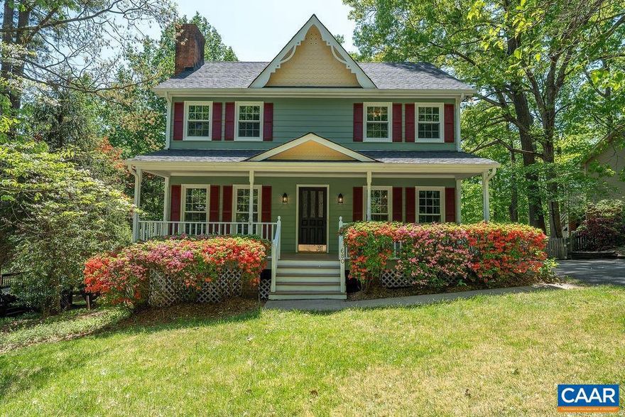 Meticulously cared for home just a few minutes from downtown, tucked in a mature landscaped community with hardwood trees on a cul-de-sac. Rivanna Trail access in neighborhood. This home lives large and flows beautifully in and out, made for entertaining friends and family. Beautiful hardwood floors, loads of fresh bright paint, white painted kitchen cabinets, new 2024 stainless appliances including a natural gas range. There is terrific space off the kitchen with the laundry room and half bath. The huge rear deck was rebuilt along with the side steps and front porch. The casual living room with white brick fireplace flows nicely from the eat-in kitchen and foyer. High-end windows were all put in. A new 30-year roof along with seamless gutters, gutter guards and downspouts were installed in 2022. The master bedroom is large, has a walk-in closet and $7,000 tub-tear-out shower replacement done. The two other bedrooms are generously sized with nice natural light and good closet space. Making the basement a dream space is a second brick fireplace, large family room and French doors to the back yard. A large exercise room, half bath, an unfinished area for storage, natural gas furnace, gas water heater and central A/C finish it out.,Wood Cabinets,Fireplace in Basement,Fireplace in Family Room