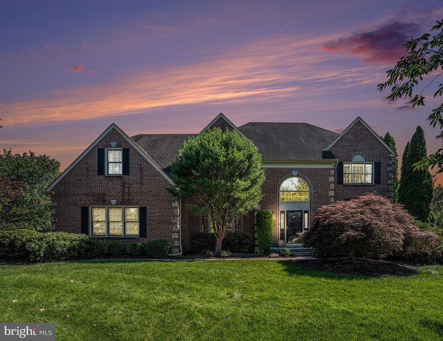 Premium location in the desirable Trewellyn Estates of Lower Gwynedd Township. This brick-front 4+ bedroom, 4.5 bath estate backs to fully matured, protected space for added privacy. This expanded Waterford Model features a walkout finished basement and custom in-ground pool with hot tub—perfect for entertaining. Inside, you'll find a circular staircase, hardwood floors with dining room inlays, a first-floor study, granite island kitchen with breakfast bump-out, large pantry, and a family room with cathedral ceilings and a wall of windows. The spacious main suite includes a sitting area and vaulted ceilings... the 2 car garage is 3 car size just modified with person size door for extra storage. 
 Recent updates include upstairs flooring and freshly painted bedrooms (2022), basement carpet (2018), hot water heater (2018), and HVAC systems—one heater replaced in 2008, the other in 2013.
The finished basement offers a potential 5th bedroom, full kitchen, bath, game room, and walkout access to the pool. A one-time contribution is the buyer’s responsibility. Quick settlement available.