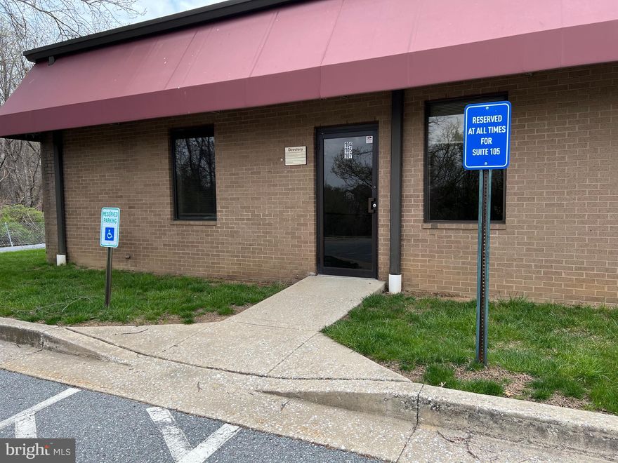 Office, Suite #104 +/- 536 SF. Two offices: +/- 11X16 and +/- 21X16.  Rent is $13.00 / SF gross . Tenant pays electricity, HVAC maintenance contract, telephone, internet, trash removal and interior janitorial. Rent is quoted on "as-is" basis. Minimum 2-year term. Access to restrooms through separate exterior entrance to building. Call listing agent for appointment.