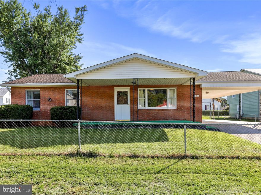 BACK ON THE  MARKET AT ABSOLUTELY NO FAULT OF THE SELLER. BUYER BACKED OUT OF CONTRACT ONE WEEK BEFORE CLOSING. APPRAISED AT LIST PRICE, HOME INSPECTION DONE. Wonderful brick, one owner rancher. This home has been loved for many years and it shows.  Whether you are just starting out or wanting to downsize onto one level, this home will check the boxes! It has been wonderfully maintained and offers 2 bedrooms (one is huge!), 1 1/2 bathrooms, large living room, large eat-in kitchen, and laundry room with 2 washer/dryer hook ups and utility sink. Situated on 3 level lots, there's plenty of room to let the kids and pets roam and hang your laundry! The entire property is fenced in. The carport offers storage space in the ceiling. This home is move in ready; you can update as your budget allows. It will go all financing programs. The big ticket items have been done: roof replaced with architectural shingles in November 2010, central air conditioning installed May 2020 with a Trane system offering a 10 year warranty on parts and compressor. The plumbing was replaced in the full bath in 12/19. Located in the heart of Ranson which allows easy access to the Ranson Civic Center, schools, and shopping. Great area for those commuting into MD, VA, and DC.