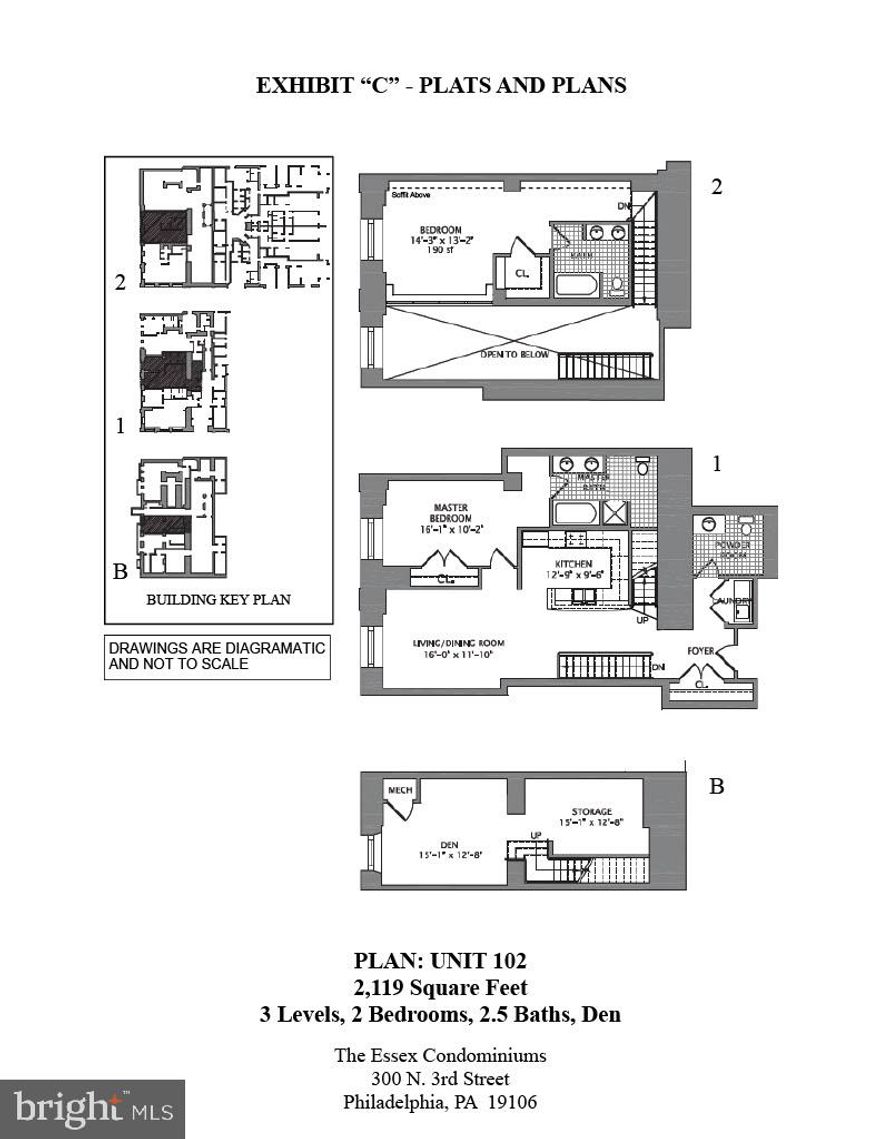 Presenting an exceptional 2,119 square foot, THREE-LEVEL, 2-bedroom plus den 2.5 bathroom condominium that delivers a refined and luxurious living experience. This pet-friendly residence includes DEEDED GARAGE PARKING and is thoughtfully designed to impress at every turn. Enter through the front entrance into a striking foyer that sets the stage for the elegance within. The main level stuns with SOARING CEILINGS and a dramatic 19-foot arched window that bathes the space in natural light. Rich cherry floors anchor the room, while custom lighting highlights the home’s architectural character. Ample storage is provided by a deep front closet and a spacious laundry closet, complemented by a well-appointed powder room featuring tile flooring and a marble vanity. The gourmet kitchen is a chef’s dream, outfitted with GRANITE COUNTERTOPS, all-wood cabinetry, and premium Viking appliances—including refrigerator, range, dishwasher, and microwave—along with abundant storage for effortless organization. A sun-filled bedroom suite on the main level offers comfort and privacy, featuring a large closet, linen cubby, and a full bath with marble finishes, a stall shower, soaking tub, double sinks, and tile flooring. Upstairs, the ensuite primary bedroom is a SERENE RETREAT with an elegant arched window, and a generous walk-in closet. The ensuite bath is equally refined, with a tub/shower combination, tile flooring, and a marble double-sink vanity. The lower level provides versatile living space, ideal for a home office and/or family room with recently installed wood flooring. Additional features to this incredible space INCLUDE GARAGE PARKING that can accommodate electrical charging with keyed entry, elevator and stair access, and a large private storage unit. With only 16 residences in the building, a true sense of community prevails. Located in the heart of Old City, the neighborhood offers unbeatable convenience—just steps from a Penn's Landing Dog Park, Riverwards Produce, and Radicchio Italian Restaurant and Café Ole. Enjoy walkable access to Spruce Harbor Park as well as easy commute to Jefferson, Pennsylvania, and Cooper, Temple University hospitals. This one-of-a-kind condominium seamlessly blends luxury, location, lifestyle, and value.