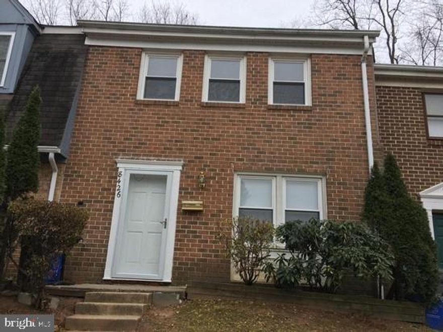 Located in a quite community. 3 bedrooms, 2.5 full bathrooms 2-level townhouse.
Lovely hardwood floors throughout. Large spaces. Bedrooms are all a good size. Nice enclosed back patio complete with a nice shed. Lots of storage as well.

All new paint. Assigned parking and visitor space. Close to 270 and ICC. Great price!

No pets.